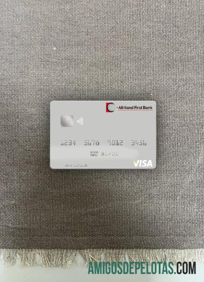 São Tomé e Príncipe Afriland First Bank Visa Cartão de Débito Photolook Front modelo